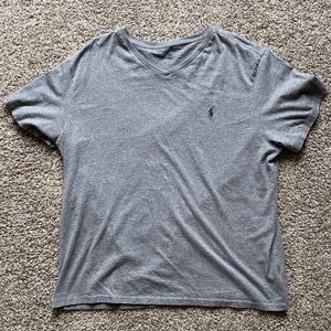 Men’s Grey Polo V-Neck Tee